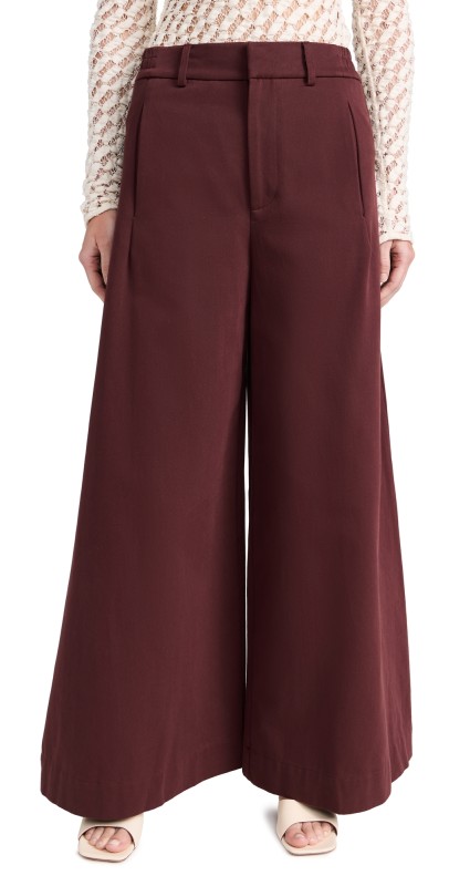 Sea Kerith Solid Sportswear Pants Burgundy