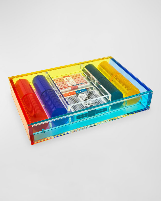 200-Chip Lucite Poker Set