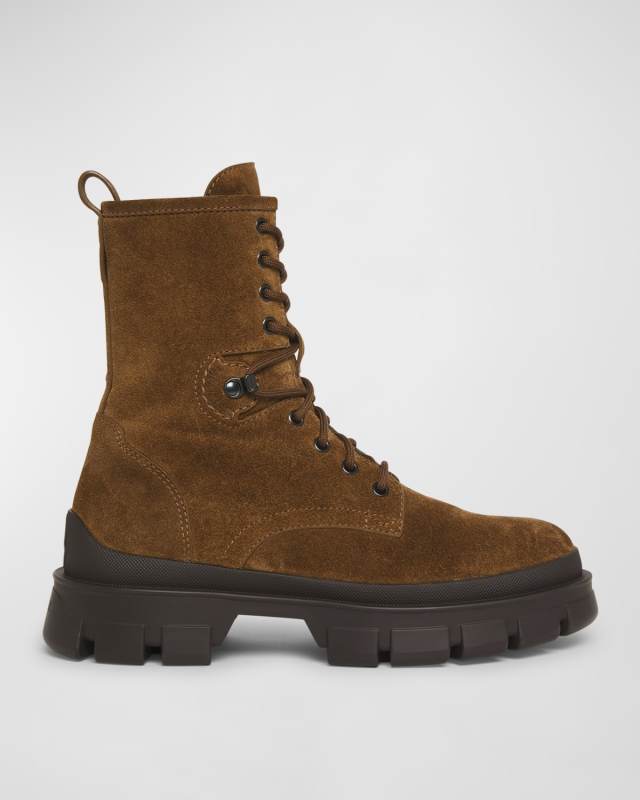 Hevea Suede Combat Boots