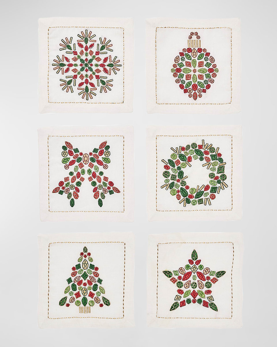 Holiday Nostalgia Cocktail Napkins, Set of 6