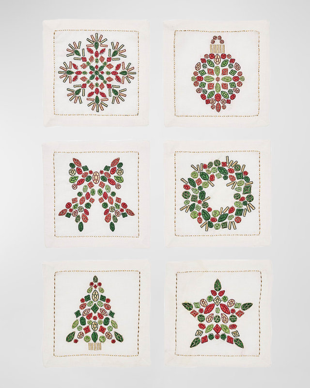 Holiday Nostalgia Cocktail Napkins, Set of 6