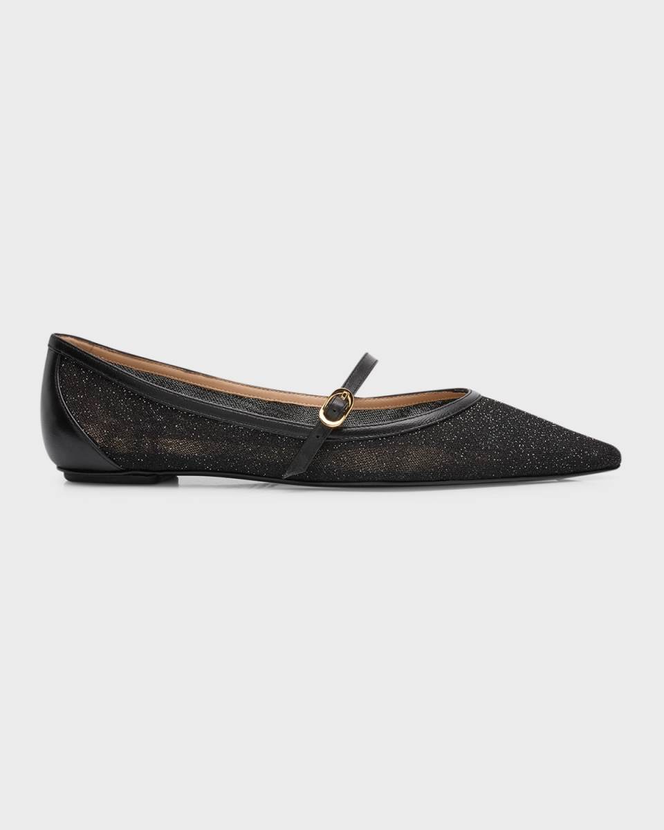 Emilia Shimmer Mary Jane Ballerina Flats