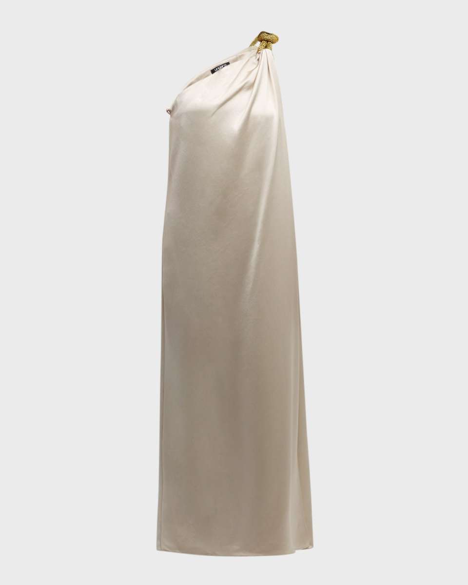 Shae One-Shoulder Satin Maxi Dress