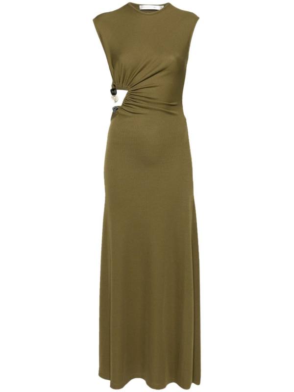 cut-out ribbed maxi dress
