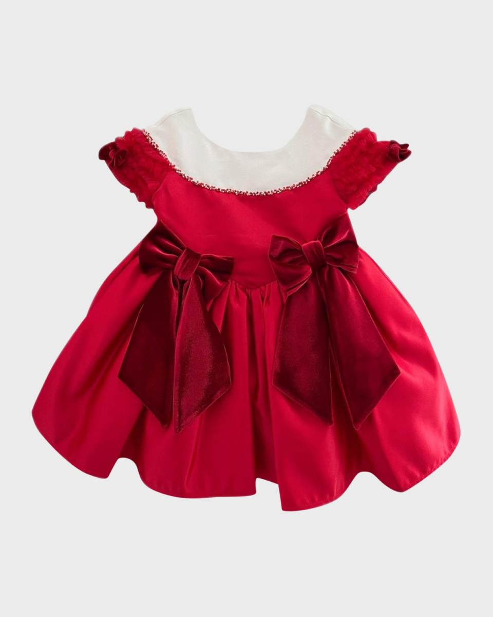 Girl's Holly Satin Ceremony Dress, Size 12M-