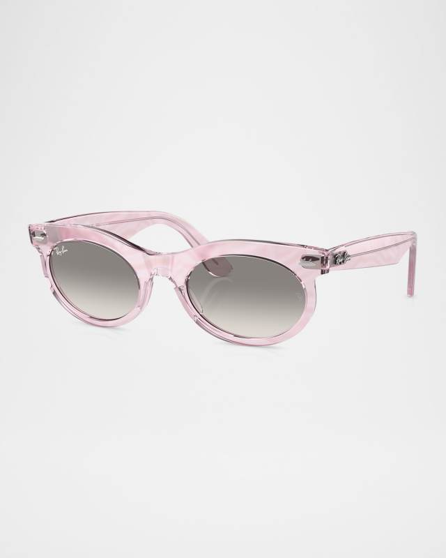 Wayfarer Oval Gradient Propionate Sunglasses, 53mm