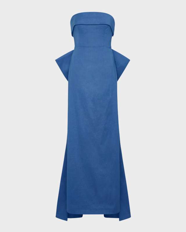 Birdie Strapless Bow Column Gown