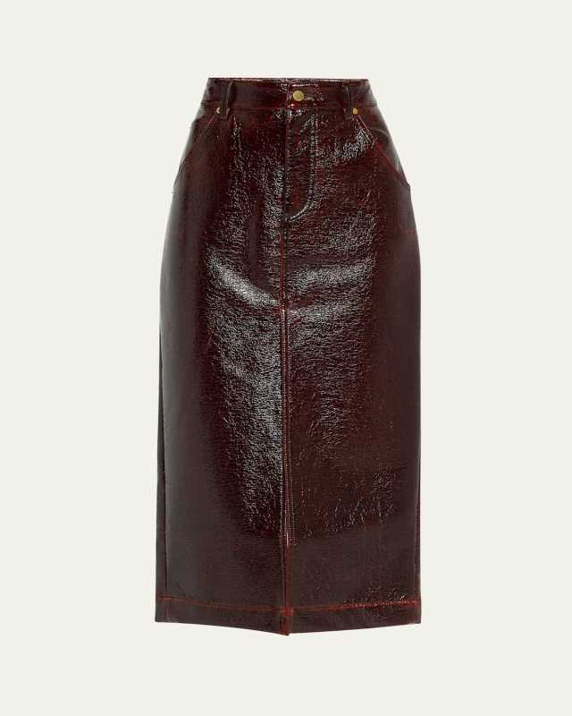 Erika Treated Wool Skirt
