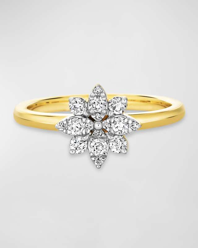 Diamond Tea Rose Ring