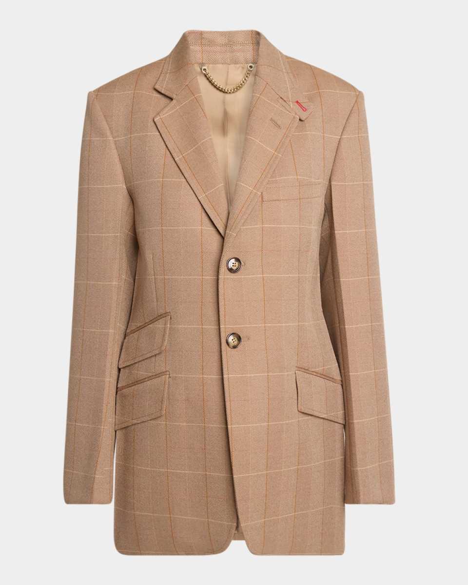 Heritage Check Single-Breasted Jacket
