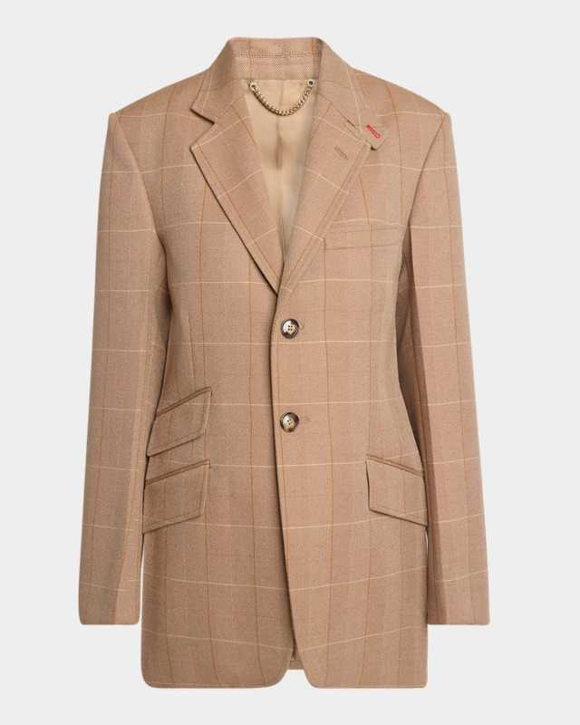 Heritage Check Single-Breasted Jacket