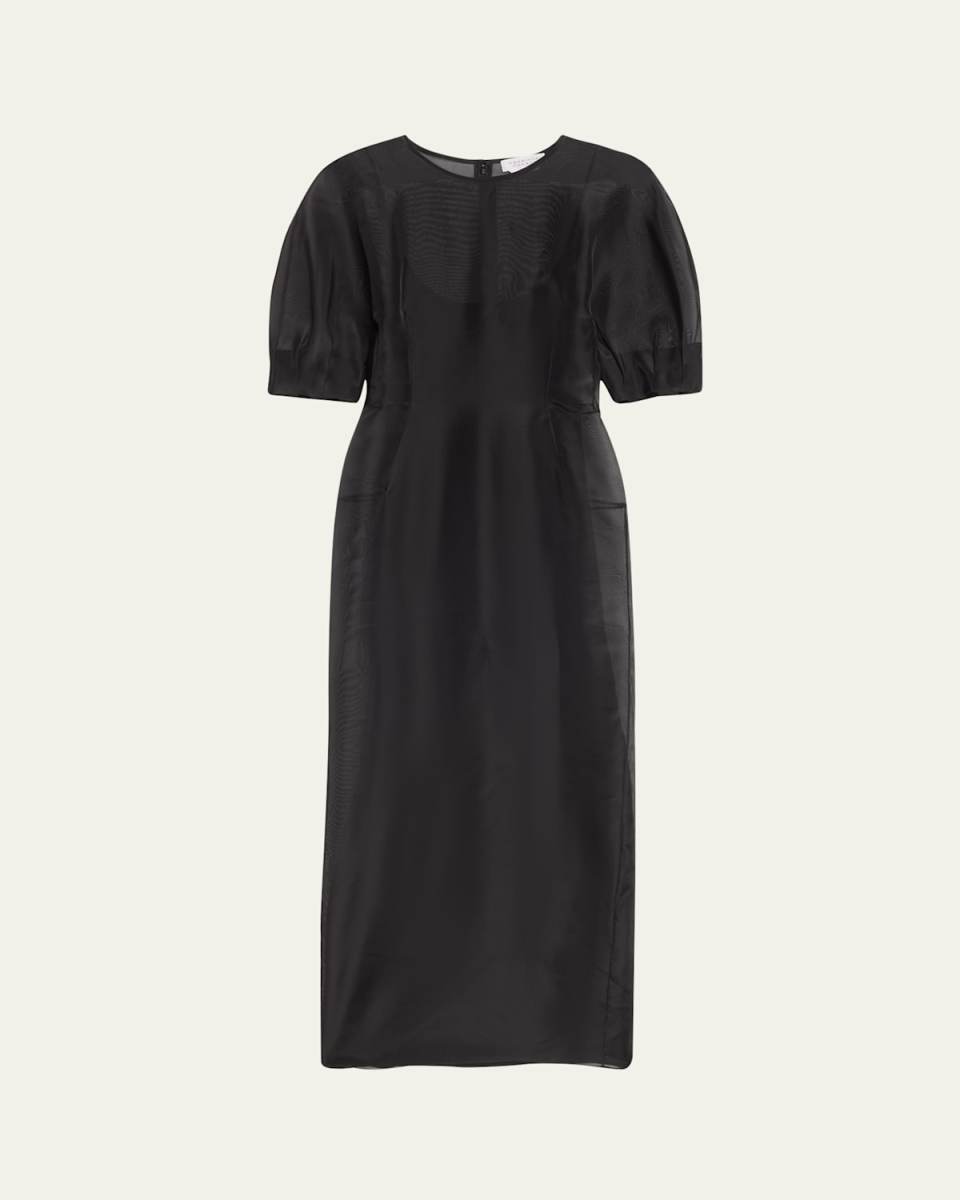 Coretta Sheer Organza Midi Dress