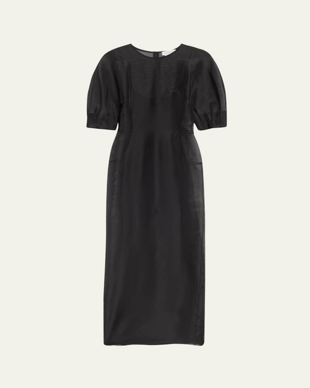 Coretta Sheer Organza Midi Dress