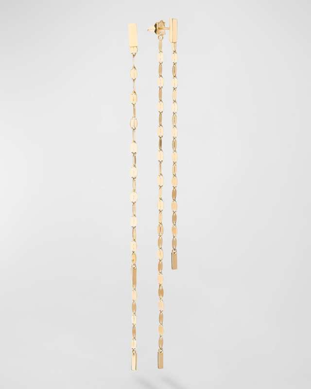 14K Yellow Gold Blake Linear Front-Back Bar Chain Earrings