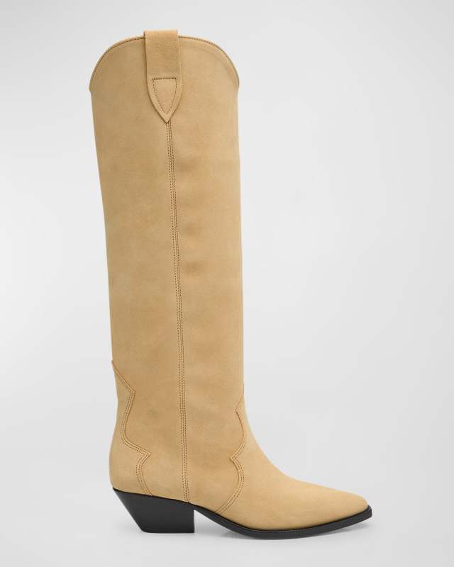 Denvee Suede Tall Western Boots