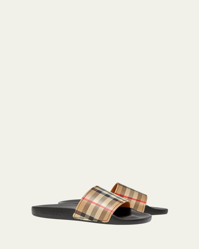 Kid's Mini Furley Check Slide Sandals, Toddler/Kids