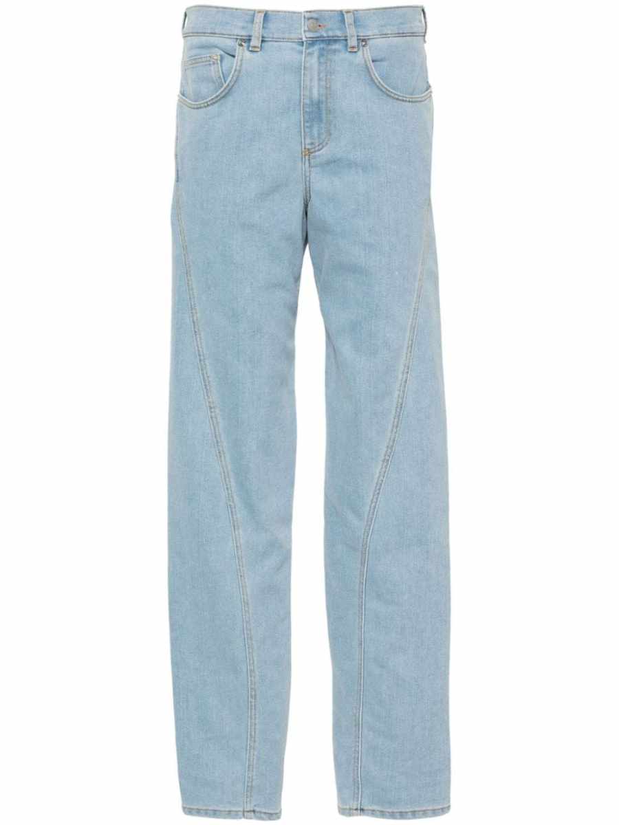 Twisted Seam low-rise tapered jeans