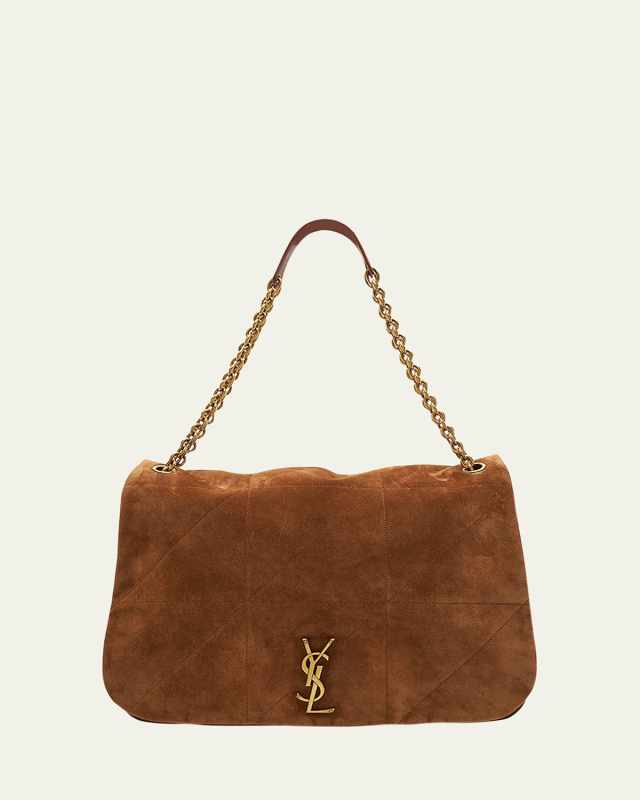 Jamie 4.3 Maxi YSL Shoulder Bag in Quilted Suede