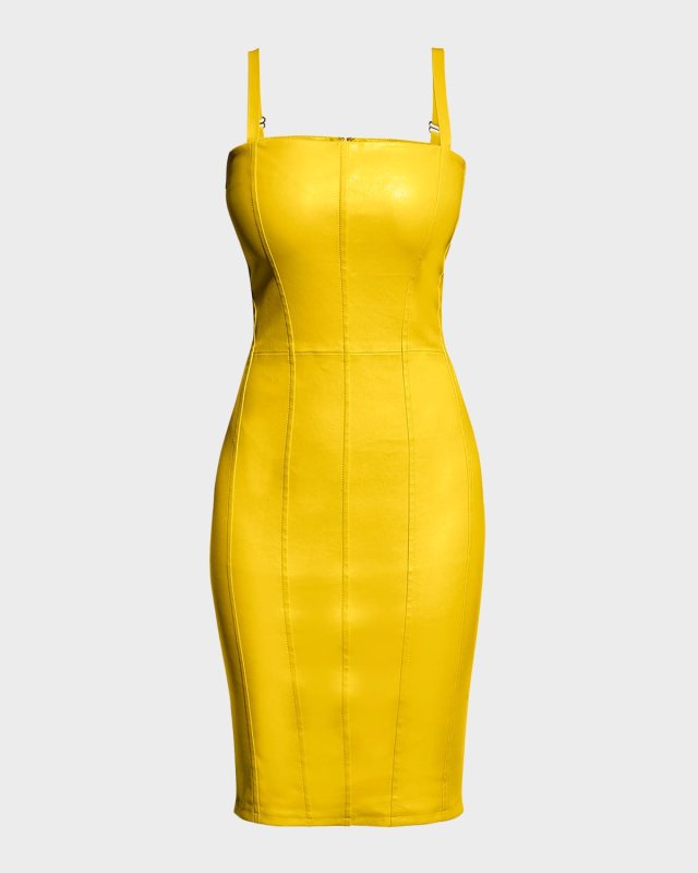 Merci Stretch Leather Dress