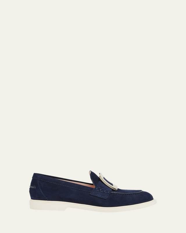 Suede Buckle Summer Loafers