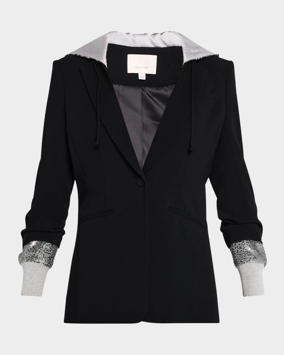 Khloe Sequin Hooded Blazer
