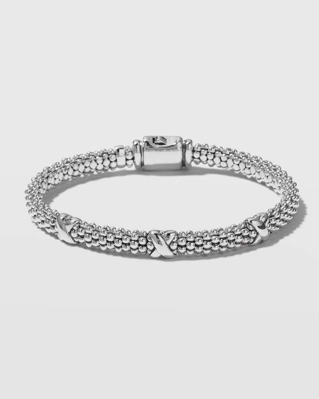 Embrace Silver X Rope Bracelet, 6mm
