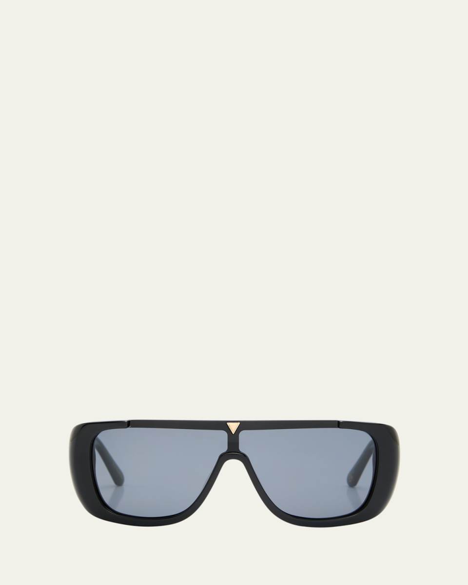 Logo Acetate Shield Sunglasses