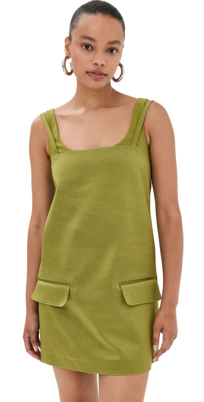 Monse A-Line Mini Dress Olive