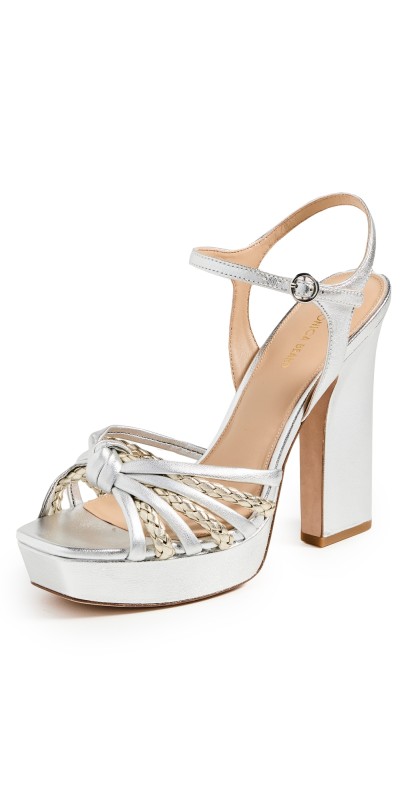 Veronica Beard Flavia Sandals Silver/Platinum