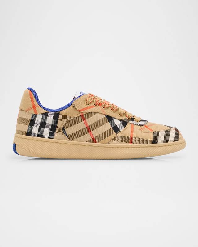 Terrace Check Cotton Low-Top Sneakers