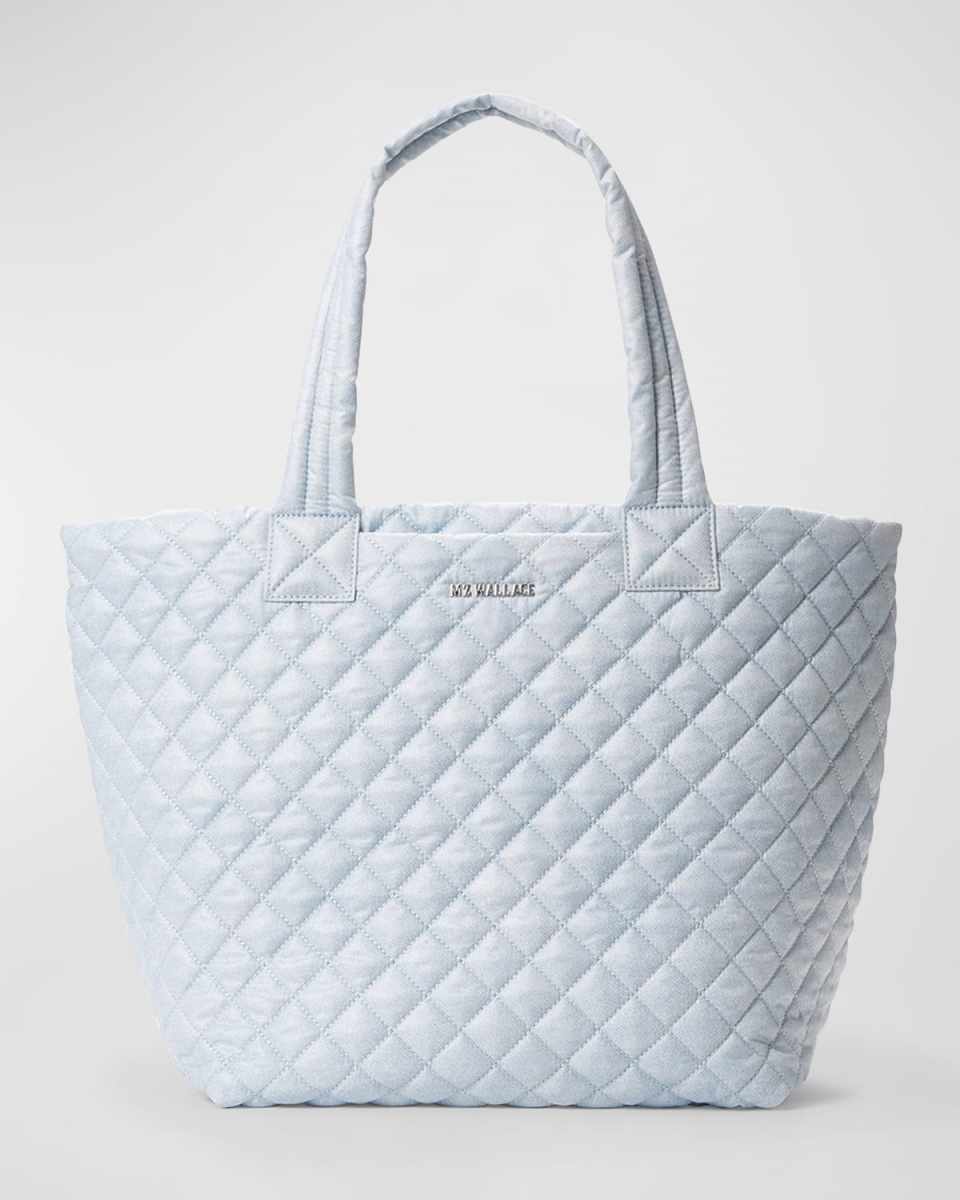Metro Deluxe Medium Denim Quilted Tote Bag