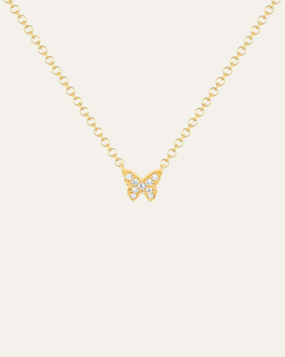 Baby Diamond Butterfly Necklace