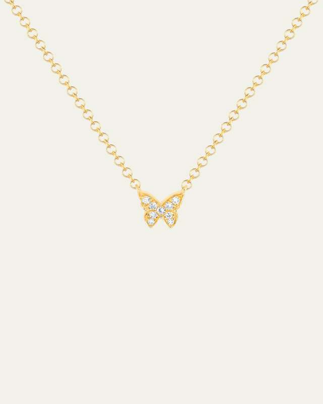 Baby Diamond Butterfly Necklace