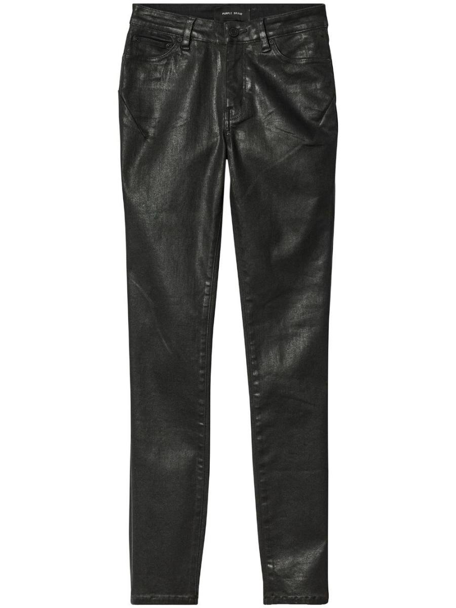 mid-rise tapered jeans
