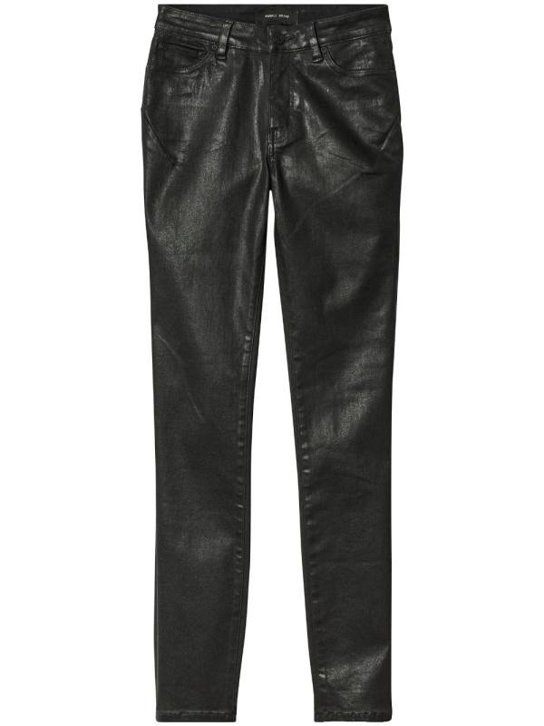 mid-rise tapered jeans