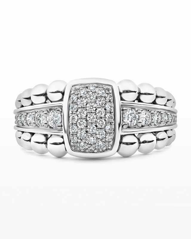 Caviar Spark Pave Diamond Ring