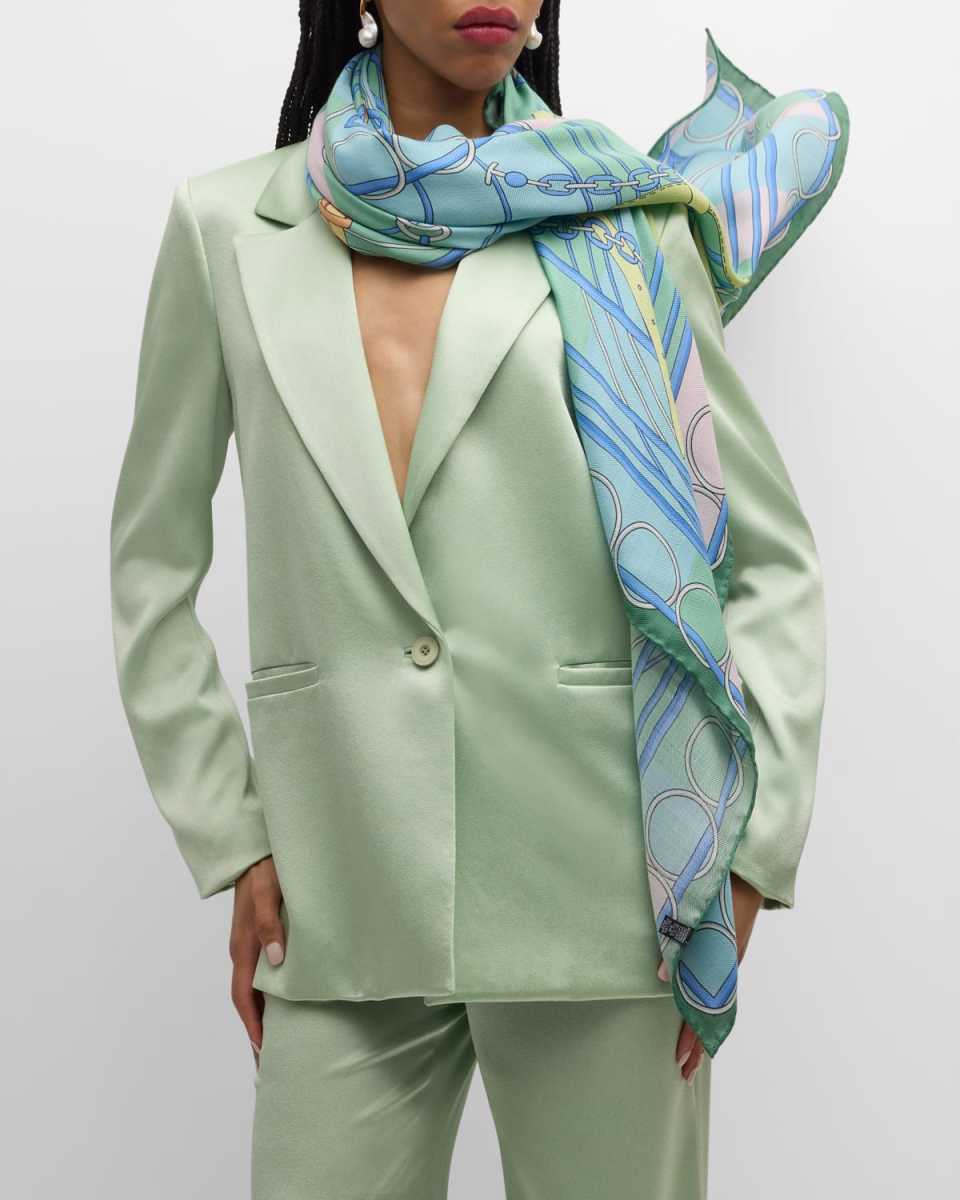 Venezia Cashmere-Blend Printed Scarf