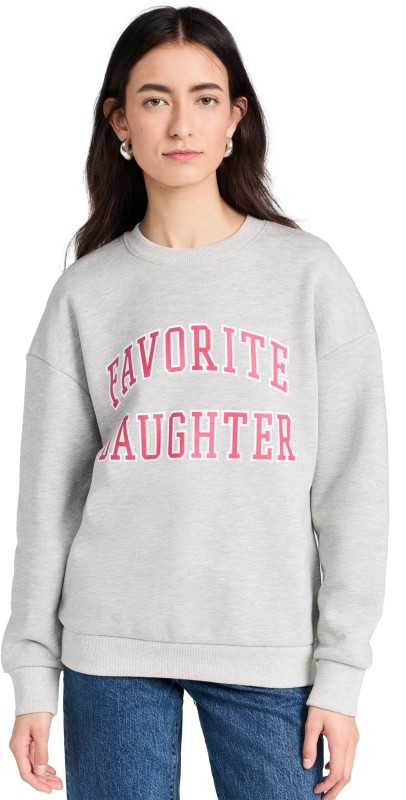 Favorite Daughter Collegiate Sweatshirt Heather Grey