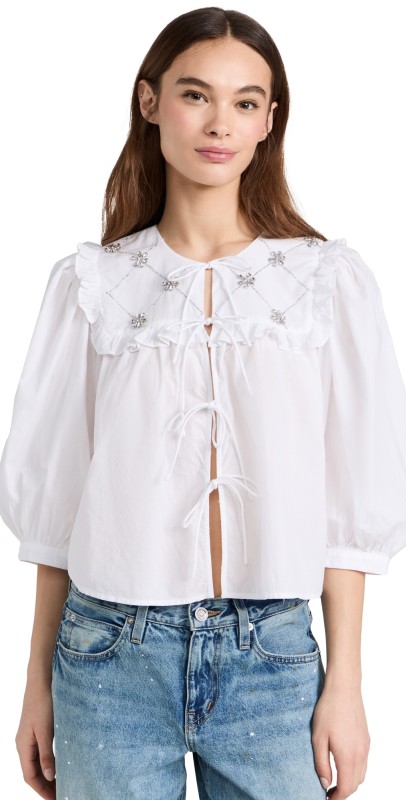 RHODE Tilly Top White Daisy Crystal