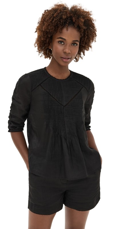 Veronica Beard Bryce Top Black