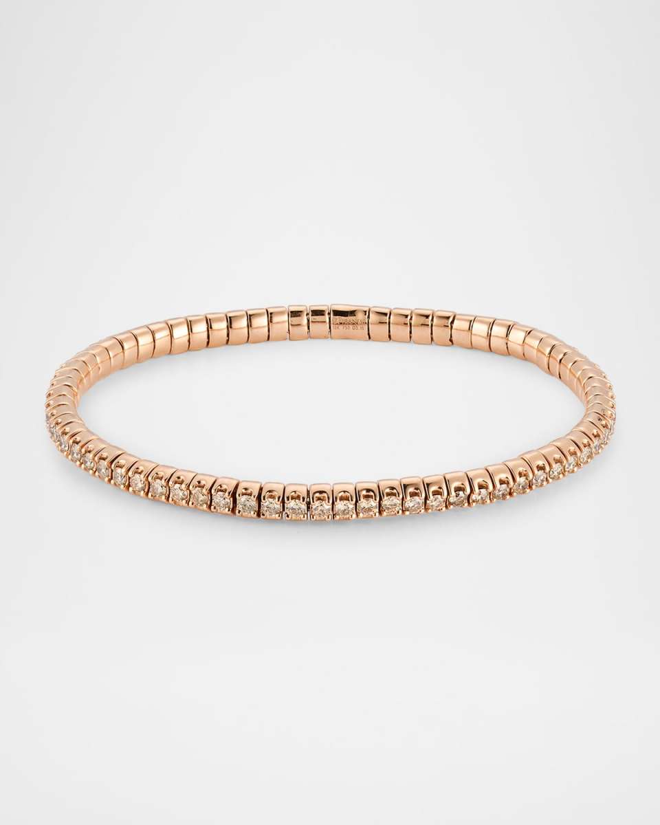 18K Rose Gold Champagne Diamond Bracelet