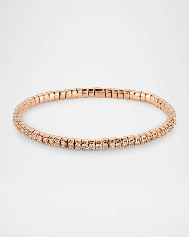 18K Rose Gold Champagne Diamond Bracelet