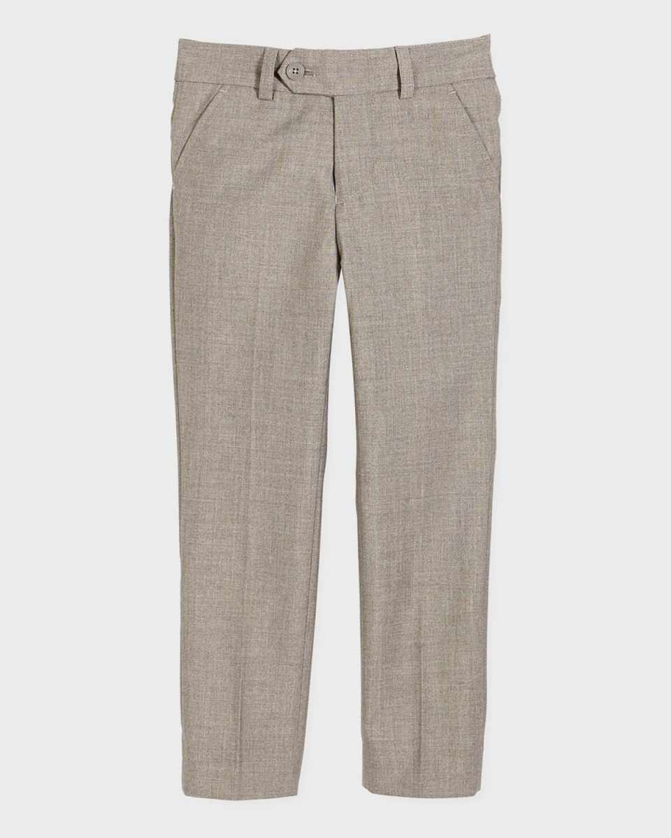 Slim Suit Pants, Light Gray, Size 2-