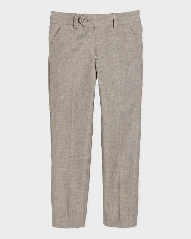Slim Suit Pants, Light Gray, Size 2-