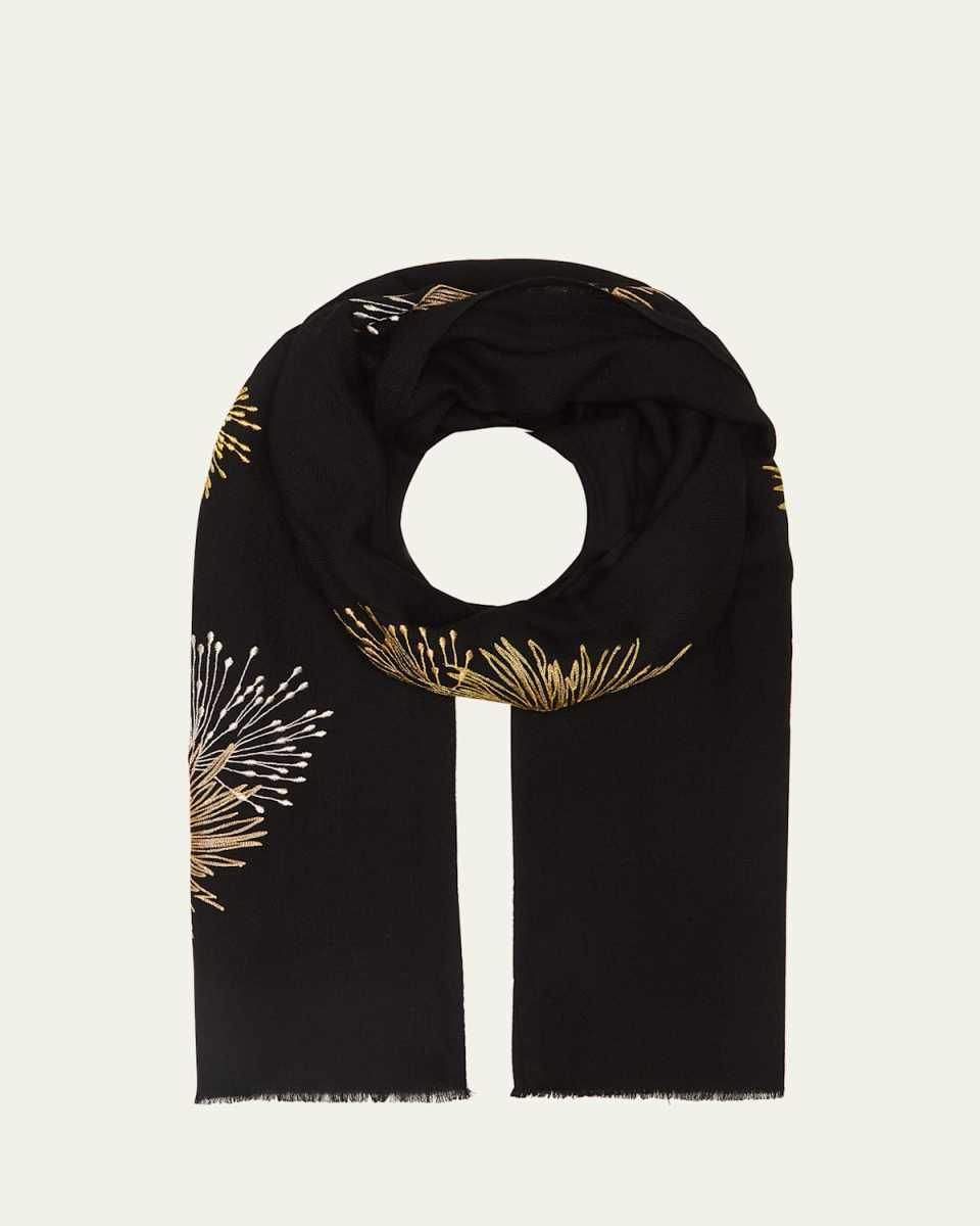 Twinkling Glitz Fine Merino Wool Scarf