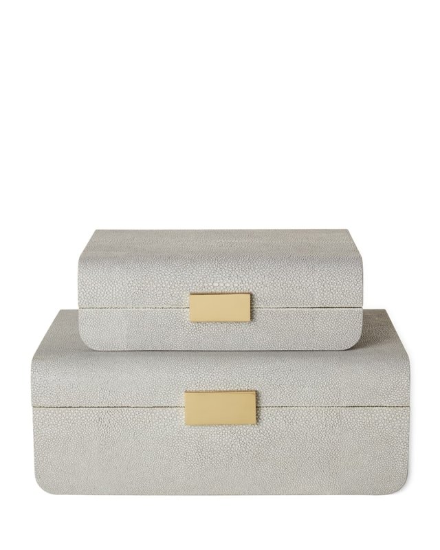 Small Mod Faux Shagreen Jewelry Box