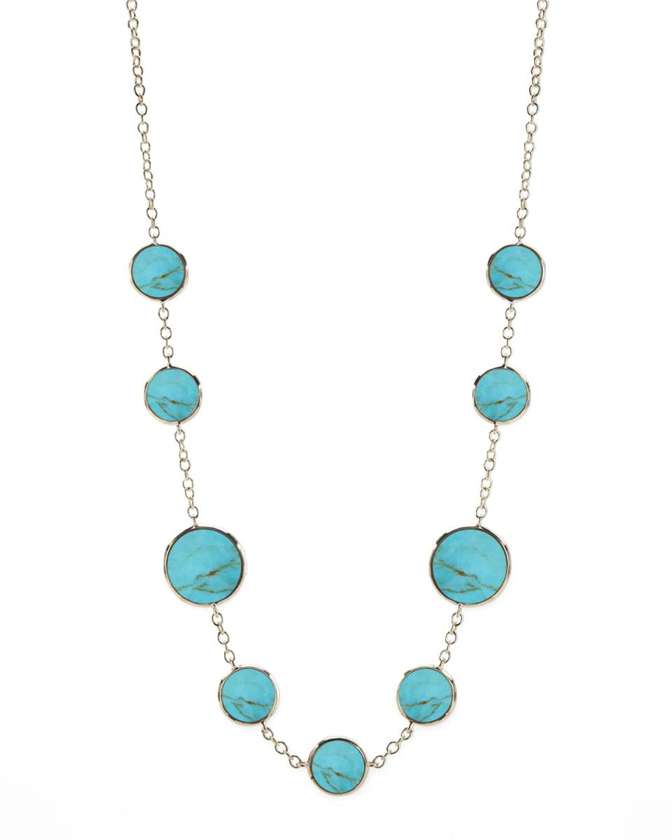 Multi Stone Necklace in 18K Gold