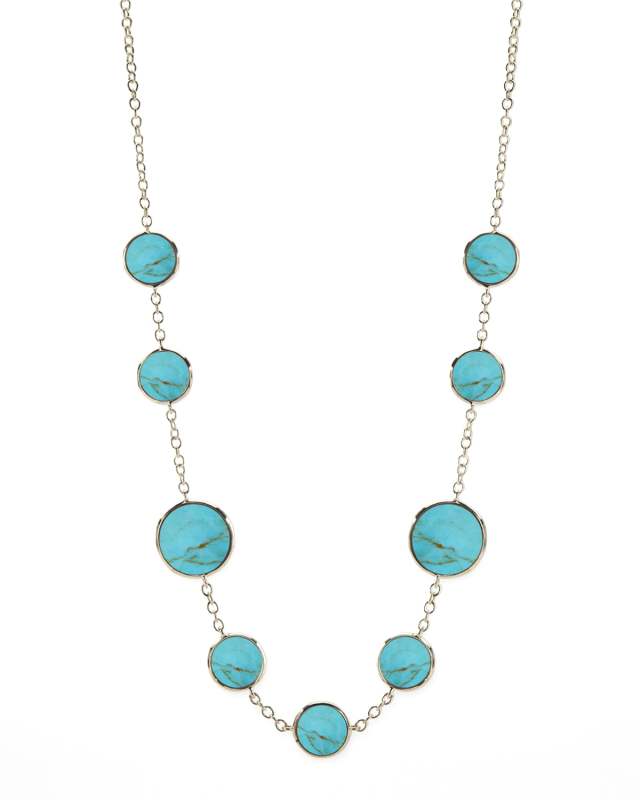 Multi Stone Necklace in 18K Gold