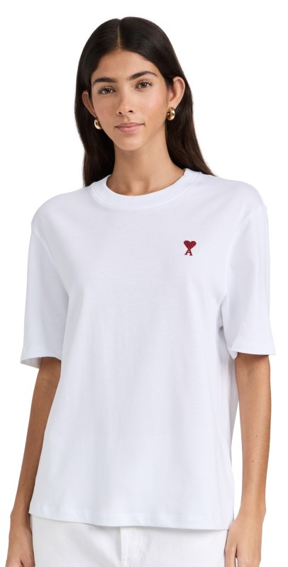 AMI White Ami De Coeur T-Shirt White