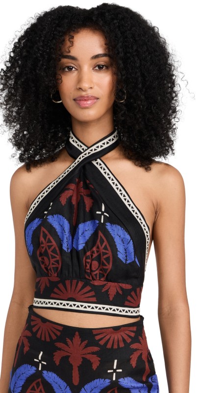 Johanna Ortiz Grateful Warrior Crop Top Carnival Black/Sapphire